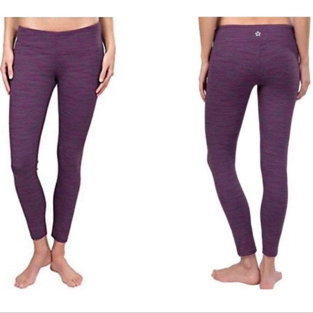 Tuff Athletics | Purple Gray Cropped Yoga Workout Legging size Small